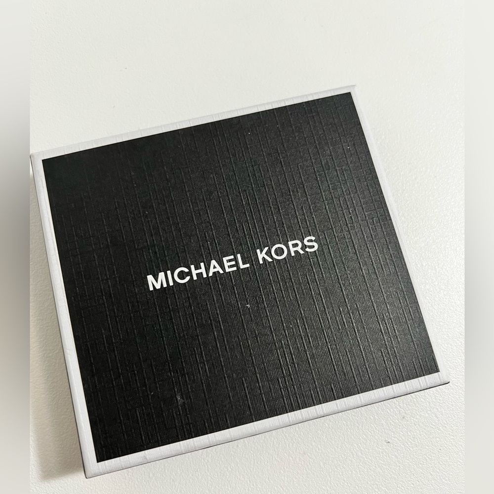 Michael Kors NIB $118 black Logo Card Case with Bill Clip Blue One Size - Picture 13 of 14